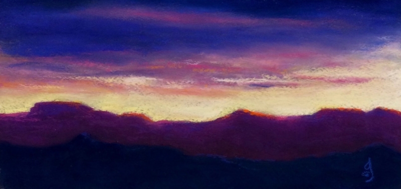 Ft Davis at Dawn by artist Joycelyn Schedler